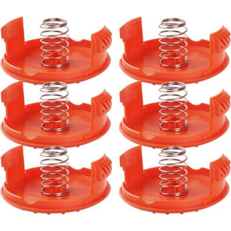 Lot 6 couvercles de coupe‑bordure – capuchons bobine rechange – avec 6 ressorts – remplacement bobine coupe