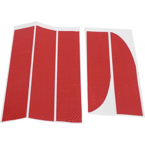 5 stickers bande réfléchissante forte visibilité nocturne haute intensité universelle imperméable rouge (1/5)