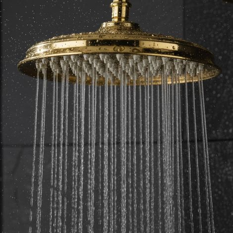 Douche Plafonnier PaulGurkes Or Rétro Nostalgique 25cm