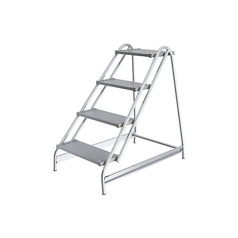 Tarima de trabajo de aluminio  peldaños de aluminio acanalado 