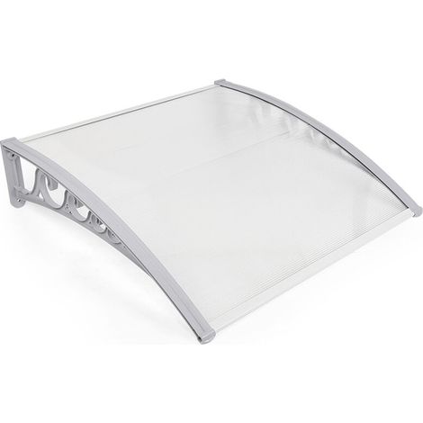 Auvent de Porte Rain Protector Transparent Front Door Canopy 60x100cm Auvent de porte entrée marquise (1/5)