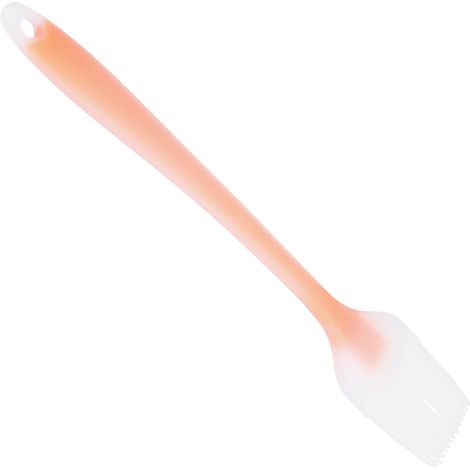 Pinceau à huile silicone petit résistant chaleur translucide barbecue cuisson marinade orange transparent (1/5)