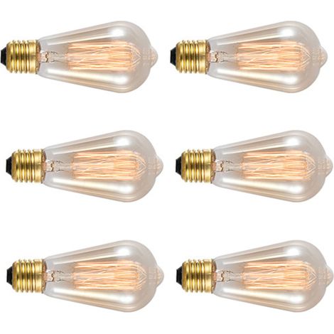 Stück ST64 Vintage-Glühbirnen im Retro-Stil mit Glühfaden, E27, 110 V, 40 W, für die Heimdekoration (1/5)