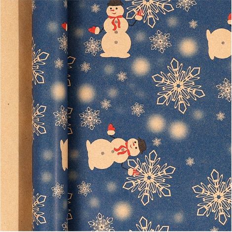 Rouleaux De Papier D'Emballage De Noël bonhomme de neige 43 cm X 10Mètres (1/5)