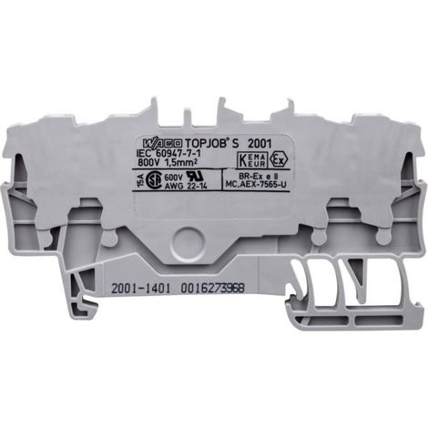 Conector de barra colectora de 4 hilos 1,5 mm² gris 2001-1401 topjobs