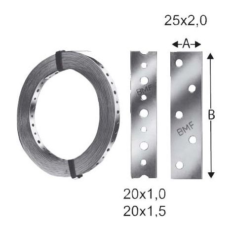 Ruban perforé BAN202525 25 x 2 mm x 25 Mo