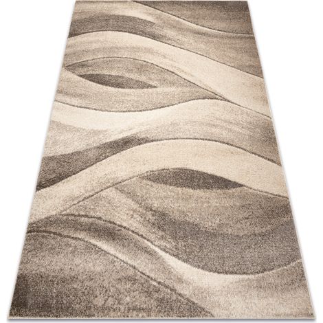 Teppich FUSION 1617 beige / creme - Wellen, modern, abstrakt beige 140x190 cm