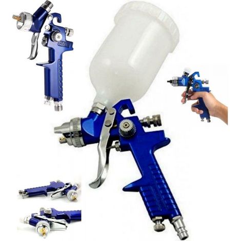 PISTOLA AEROGRAFO ARIA serbatoio 600ML ugello 2.0mm SPRUZZO HVLP VERNICIATURA (1/5)