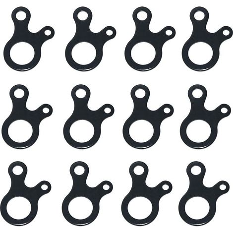 16 Stück Seilspanner aus Aluminiumlegierung, Dreiloch-Seilspanner, Zeltseilschlaufenversteller, leicht, für Zelte, Planen, Wandern und Camping (1/5)