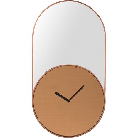 Horloge murale en métal miroir 40x3x75 cm (1/2)