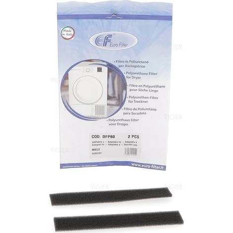 Lot de 2 filtres entonnoir seche linge Miele 9688381 9688381A Miele Generique (1/5)
