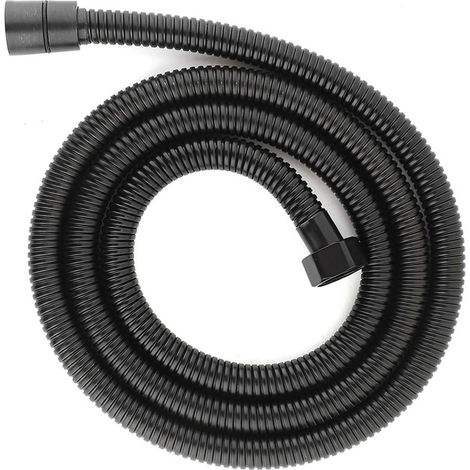 Tubo flessibile per doccia da 59 cm in acciaio inox nero, G1/2" (1/5)