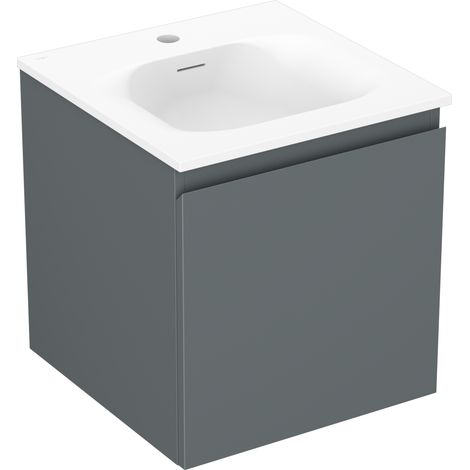 Mexen Orio Badezimmerschrank 45 cm mit Waschbecken Vela, 1 Schublade, Graphit Matt/Weiß Matt - 91A10-04547-1-BF66-W23M01 (1/5)