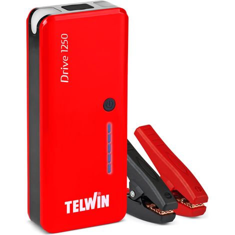 Telwin 829568 Tragbares Notladegerät Starter Drive 1250 USB 12V 1250A