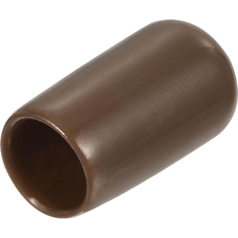 15pcs Embouts en Caoutchouc, 10 mm ID Vis Filetage Protecteur en PVC Embouts de Protection Flexible pour Tube Métallique, Câbles, Fils, Tige, Écrou et Cache Boulon, Brun (1/5)