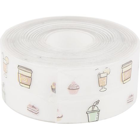 Cikonielf Bande d'étanchéité en PVC pour cuisine et salle de bain 3,8 x 3,2 m (1/5)