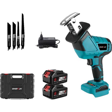 Scie alternative, sans fil, haute vitesse de coupe, 2 Ensemble de Batteries (1/2)