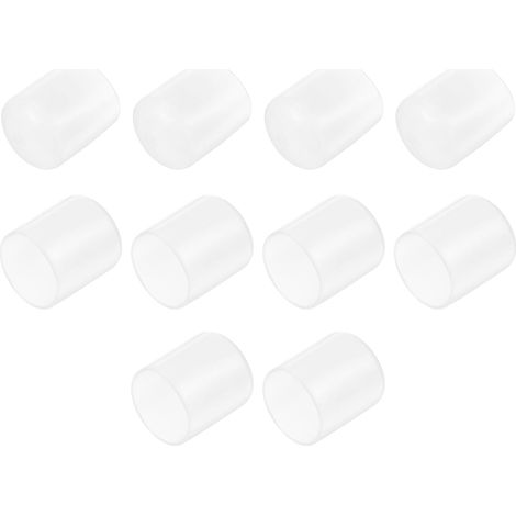 10 x Rubber End Caps 28 mm (1.1 Inch) ID Protective Rubber Caps Cover Round Clear Vinyl Screws (1/5)