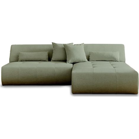Lisa Design – Canapé modulable d'angle réversible 4 places – Revêtement tissu 100% polyester – Dimensions L 240 x H 75 x P 167 cm – Conception européenne (1/5)