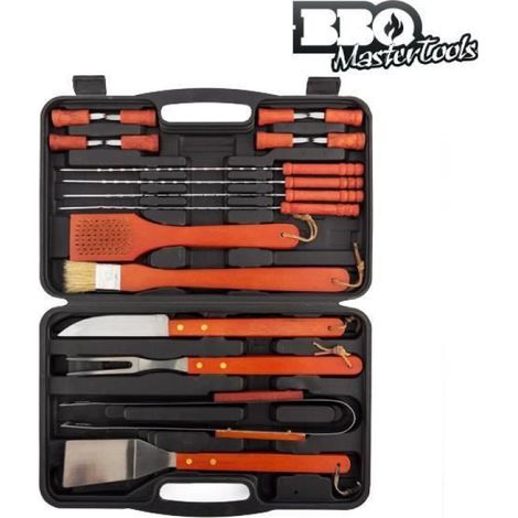 Mallette Ustensiles Barbecue BBQ Master Tools 18 pièces (1/4)