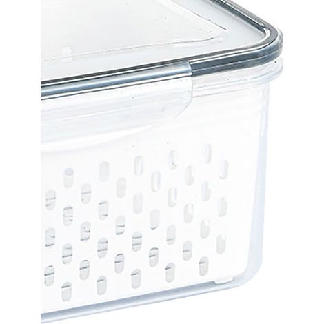 Aufbewahrungsbehälter mit Abtropfgitter – Transparent – Luftdichter Clip-Behälter – 3300 ml (1/5)