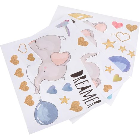 Stickers muraux décoratifs pour enfants éléphant ballons et (1/5)