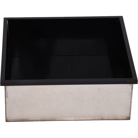 Niche de douche, étagère encastrée en acier inoxydable 304, rangement pour accessoires de salle de bain, grille simple, finition titane brossé noir. (1/5)