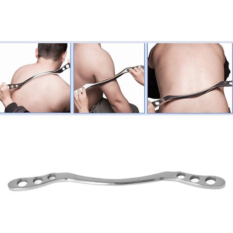 Gua-Sha-Platte aus Edelstahl – Therapeutisches Rückenmassagegerät – 34 cm – 318 g – Inklusive Aufbewahrungstasche (1/5)