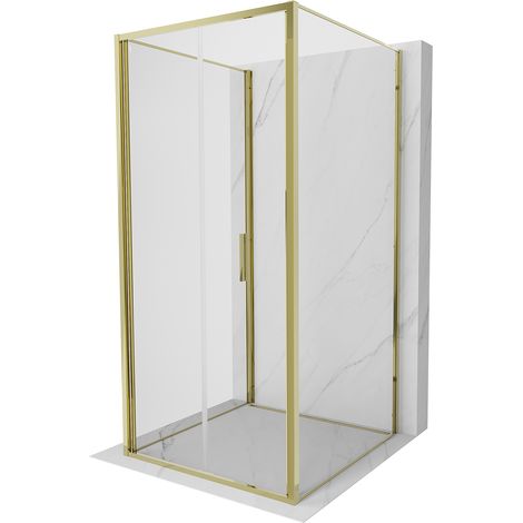 Mexen Exo-F 3S 3-seitige faltbare Duschkabine 85 x 85 cm, transparent, gold - 816-085-085-50-00-3S (1/5)