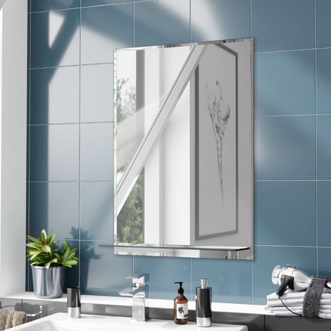 Bowen 500 x 700 Straight Corner Mirror with Glass Shelf (1/2)