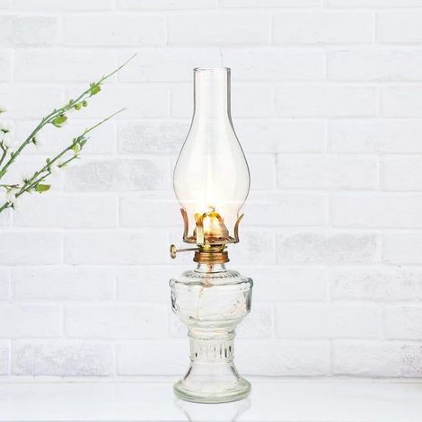 Lampe à pétrole en verre de 32 cm, lampe à huile en verre classique rétro, lampe de décoration pour la maison, grande capacité (SKU produit : 96855381 SKU Offre : mkh25.7.24-14) (1/5)