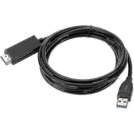 Câble adaptateur USB vers HDMI de 1,8 mètre, convertisseur USB 2.0 Type-A mâle vers HDMI mâle. (1/4)