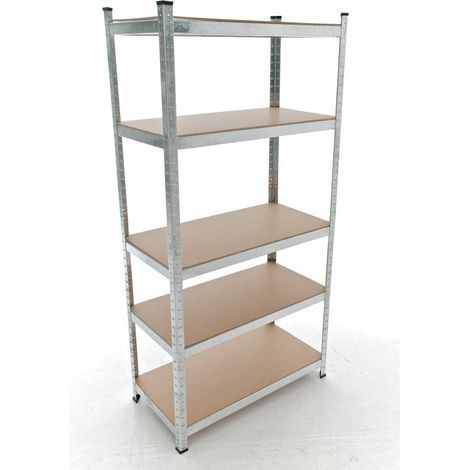 Etagère galvanisée pour charges lourdes en métal 5 niveaux gris ETA10032 (1/4)