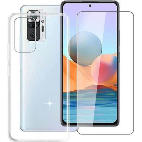 Transparente Schutzhülle aus weichem Silikon + 2er-Pack Displayschutzfolien aus gehärtetem Glas für Xiaomi Redmi Note 11 Pro 5G 6,67" - Yuan Yuan (1/2)