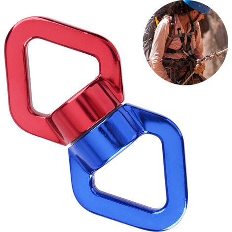 1 Dispositif de rotation, pivot 360 degrés, anodisé, pour escalade, hamac, balançoire (1/5)