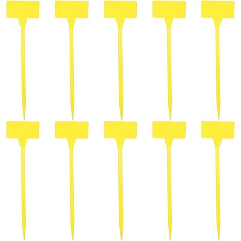 Étiquettes pour plantes de jardin – 10 étiquettes jaunes, 30 cm, réutilisables et faciles à insérer (1/5)