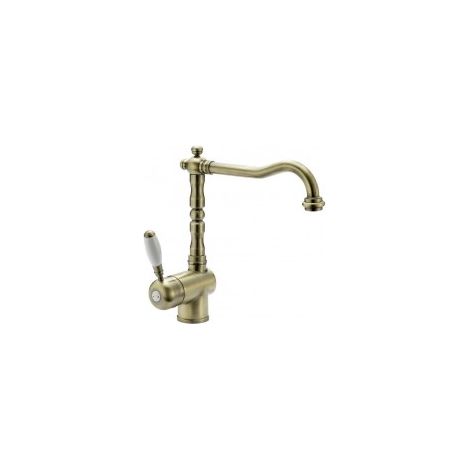 Crolla 2800VO Miscelatore Cucina Monocomando Rustico Bocca Girevole colore Vecchio Ottone (1/2)