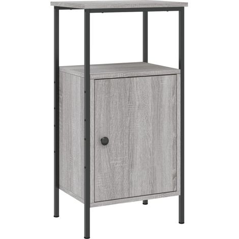 Maison Exclusive - Nachttisch Grau Sonoma-Eiche 41x31x80 cm Holzw