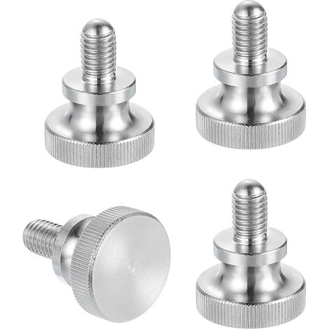 Lot de 4 vis moletées M8 x 10 mm, acier inoxydable 304, boulons à tête moletée métriques avec boutons de préhension à l'épaule (1/5)