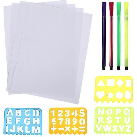 1 jeu de pochoirs alphabet