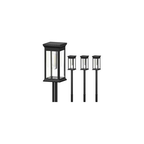 Luci solari da giardino per uso esterno, 4 luci solari da giardino, luci solari da giardino con accensione/spegnimento automatico, impermeabili IP65, luce bianca calda, decorazione solare da giardino 