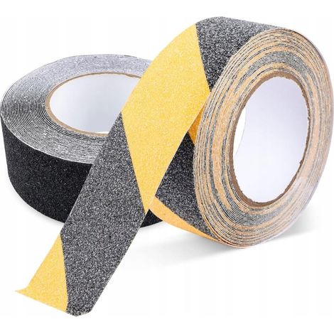 RUNEAY Antirutschband 2×10 m - schwarz und gelb, PEVA, selbstklebend (1/4)