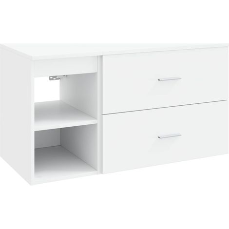 Badezimmermöbel-Set 2 pcs Weiß Holzwerkstoff vidaXL