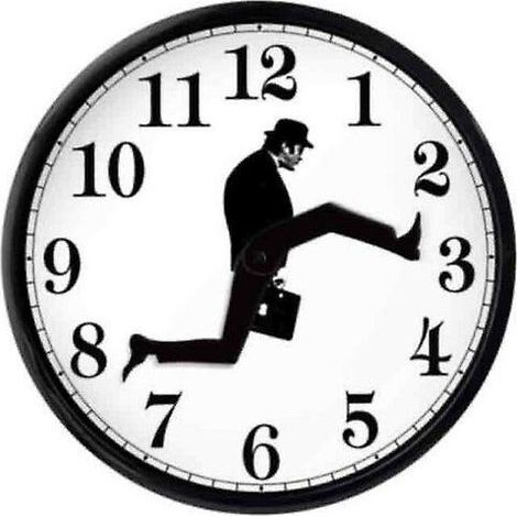 Inspired Silly Walk Wall Clock Creative Silent Mute Clock Wall Art for Home Living (Black White) (1/5)