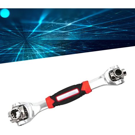 Clé à cliquet 48 en 1, tournevis multifonction, douille orientable 360°, outil de réparation non magnétique, clé polygonale réglable pour bricolage et maintenance. (1/5)