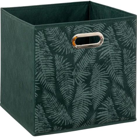 Boîte de Rangement "Herbier" 31x31cm Vert Foncé (1/3)