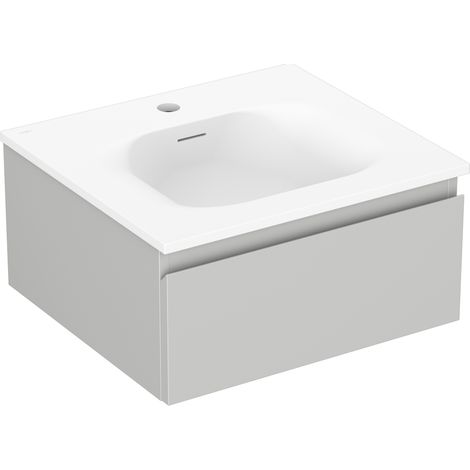 Mexen Orio Badezimmer-Schrank 50 cm mit Waschbecken Vela, 1 Schublade, grau matt/weiß matt - 91A10-05023-1-BF62-W23M01 (1/5)