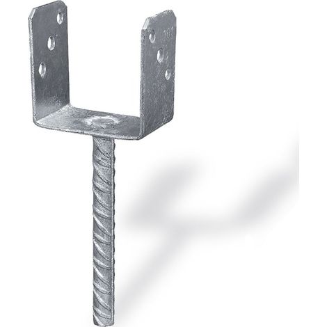 Supporto a "U" per pali 81 x 65 x 105 x 200 mm. (1/2)