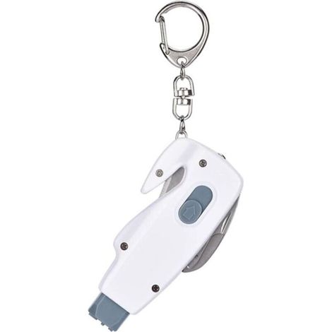 Marteau de Rupture de fenêtre d'évacuation d'urgence, 2 Pièces Marteau Brise Vitre Kit Voiture De Sécurité d'urgence De Voiture Kit Voiture évasion Outil Accessoires de Voiture Blanc (1/4)