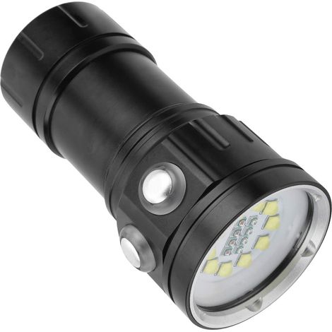 Lampe de Poche de Plongée LED Lampe Sous-marine Portative Professionnelle pour les Amateurs de Plongée Noir 2.6 "x 4.9" (1/5)